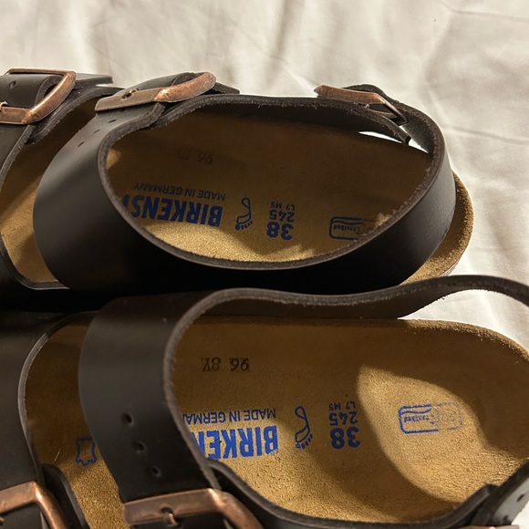 Birkenstock Dark Brown Leather Sandals - Picture 3 of 4